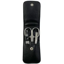 Pfeilring Taschenetui 3-tlg Nappaleder schwarz