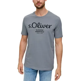 S.Oliver T-Shirt mit Label-Print, Graphit, XXL