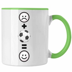 Trendation Tasse Fußball Tasse Geschenk für Fußballspieler Trainer :(Fußball) L grün