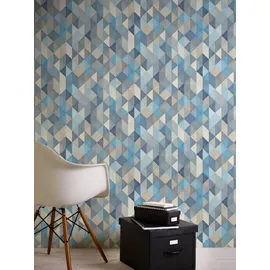 A.S. Création Scandinavian 2 Vliestapete 0,53 x 10,05 m 367863 Blau/Weiß