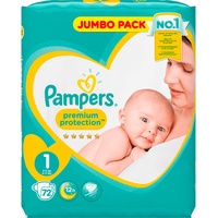 PAMPERS New Baby Taille 1 - 2 a 5 kg - 72 couches