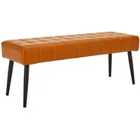  Xora Sitzbank Schwarz, Cognac, Metall, Textil, 1-2-Sitzer, 113x45x38 cm,