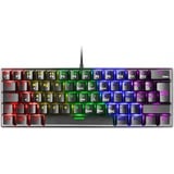 Mars Gaming MK60 Schwarz, Mechanische Gaming Tastatur FRGB, Antighosting, Switch Mechanischer Blau, Italienisch Sprache