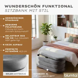 Blumtal Sitzhocker Blumtal Samt 45 x 42,5 x 110 cm Grau