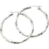 ZEEme Silber Ohrringe, 925 Silber mattiert diamantiert