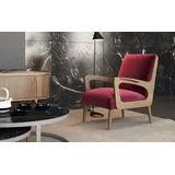 JVmoebel Cocktailsessel Luxus Einsitzer Lesesessel aus Stoff in eleganter Farbe (1-St., Cocktailsessel), Made in Europa rosa