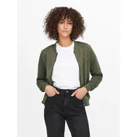 Only Sweatjacke "ONLJOYCE L/S BOMBER SWT NOOS", Damen, Gr. M, kalamata, Sweatware;Steppware, Obermaterial: 100% Polyester, regular fit hüftlang, Rundhals, Rippbündchen, Sweatjacken Sweatjacke, Polyester, regular fit