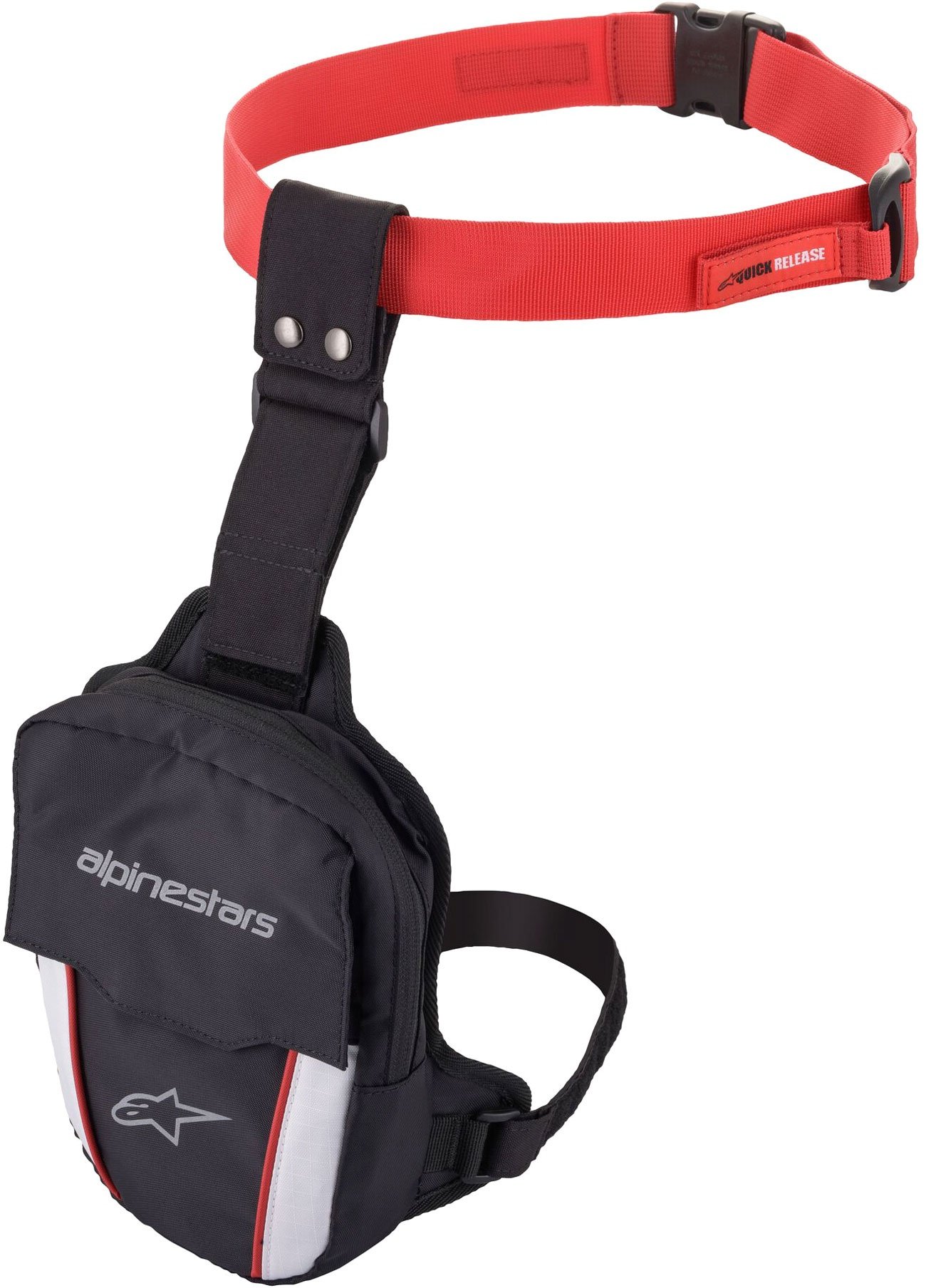 Alpinestars Access, sac de cuisse - Noir/Rouge/Blanc