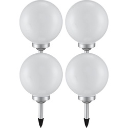 Solarleuchte Kugel Garten Kugelleuchte Solar LED Gartendeko Solarkugel für Außen 25 cm, Leuchtdauer ca. 6-8 Stunden, H 65 cm, 4er Set