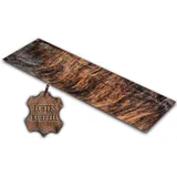 unendlich schoen – Echter Kuhfell Teppich klein, Läufer für Wohnzimmer Flur Eingangsbereich, Rinderfell für kleinere Flächen (braun gestromt, 150 X 46 cm)