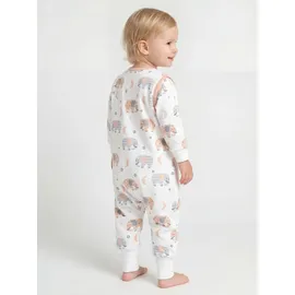 TupTam Schlafsack mit Beinen und Ärmeln OEKO-TEX zertifizierte Materialien, Winterschlafsack 2,5 TOG Unisex, Farbe: Elefant/Mond, Größe: 68-74 - 68-74