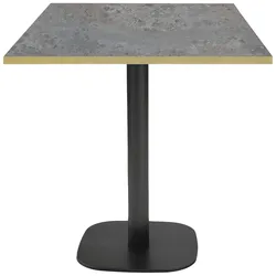 Restootab Tisch Round 70x70cm - Modell Caldeira mit messingfarbenen Kanten