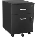 Tectake Vagur Rollcontainer 40 x 44 x 54,5 cm schwarz