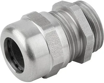 KABELVERSCHRAUBUNG MIT STANDARD GEWINDELÄNGE, EMV, D=M16X1,5, D1=5-9, L=5, EDELSTAHL