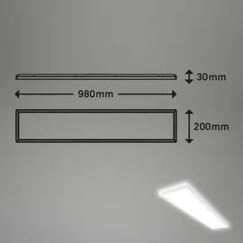 Briloner LED Panel 1-flg. 98x20x3 cm weiß