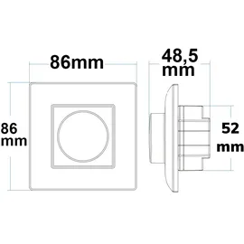 ISOLED Sys-Pro 1 Zone Einbau-Drehknopf-Funk-Dimmer