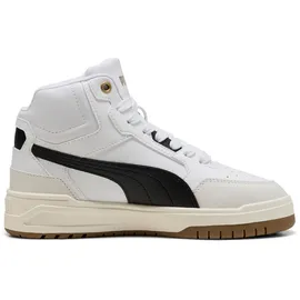 Puma Shuffle Downtown Mid Jr Sneaker Kinder weiß, - PUMA white/PUMA black/vapor gray 37