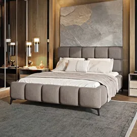 petits-meubles Bett mit Bettkasten 160x200cm Beige - Beige