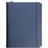 Vebon Vebon® Schreibmappe A4 groß Rom I Doppel Reißverschluss + Klemmbrett I Konferenzmappe + Laptoptasche I extra Stauraum I Schwarz Kunstleder (Saphirblau)