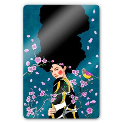 K&L Wall Art Glasbild »Glasbild«, BxH: 40 x 60 cm, Retro Hülya Vintage Kirschblüte