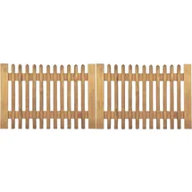Tetzner & Jentzsch Doppeltor für Senkrechtzaun 300 x 80 cm Braun/Holz