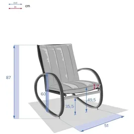 Hesperide Hespéride - Schaukelstuhl Nevada in Graphitgrau - Graphit