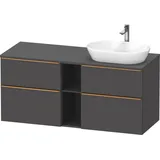 Duravit D-Neo Konsolenwaschtischunterbau wandhängend Graphit Matt