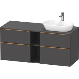 Duravit D-Neo Konsolenwaschtischunterbau wandhängend Graphit Matt