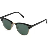 Ray-Ban RB 3016 CLUBMASTER Unisex-Sonnenbrille Vollrand Quadratisch Acetat-Gestell, schwarz