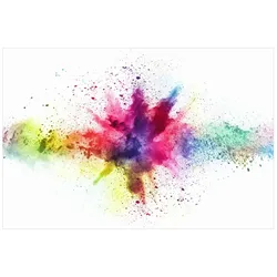 ALLboards Metallische Magnettafel HOLI-FESTIVAL 60x40cm Memoboard für jede Art von Magneten Magnetpinnwand + 4 Marker, 10 Magnete und Schwamm