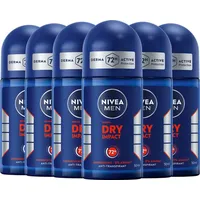 NIVEA MEN Deodorant Dry Impact Deo Roll-On, 6 x