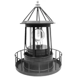 Solar LED Leuchtturm Laterne mit Bewegungssensor LED Solar Licht Rotierende Laterne Große Wasserdichte Außenleuchte für Garten, Balkon, Hof, Party Dekoration