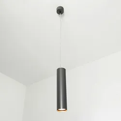Licht-Erlebnisse Moderne Pendelleuchte in anthrazit 24/120 cm