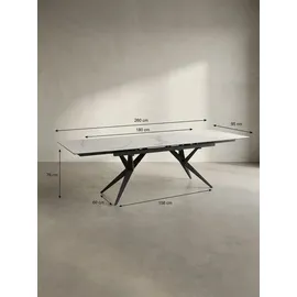 KADIMA DESIGN Esszimmertisch 180 - 260 cm weiß