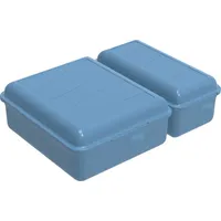 Rotho Twin Lunchbox 1.05+0,55L Horizont Blau / Blau