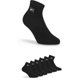 Fila UNISEX QUARTER PLAIN SOCKS 6-Paar Schwarz 35-38