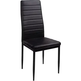 Trisens Esszimmerstühle 2/4/6/8 Set Stuhl Küchenstuhl Wohnzimmerstühle Kunstleder Stühle Schwarz,