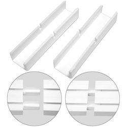 Gardinenstange, Bestlivings, 1-läufig, Verbinder für Kunststoff Gardinenschienen, Schienenverbinder weiß
