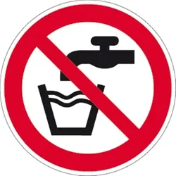 Aufkleber Kein Trinkwasser  ISO 7010, Folie, Ø 100 mm