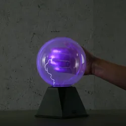 Plasmakugel Plasmaball Retro Lichteffekt mit Blitzshow Automatik lila
