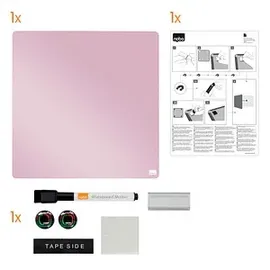 NOBO Magnettafel 36 x 36 cm Rosa