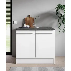 BASIC by Balculina Spülenschrank Jazz 100 x 60 x 90 cm Weiß