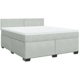 vidaXL Boxspringbett 180 x 200 cm Hellgrau