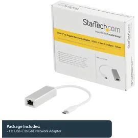 Startech StarTech.com USB-C-auf-Gigabit-Netzwerkadapter - Silber