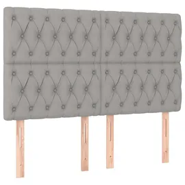 vidaXL Boxspringbett 140 x 200 cm Hellgrau