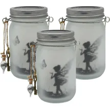 UNUS UNUS® Solarlicht Schmetterlingsfee Solar Laterne Feenglas Solarleuchte