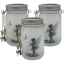 UNUS UNUS® Solarlicht Schmetterlingsfee Solar Laterne Feenglas Solarleuchte