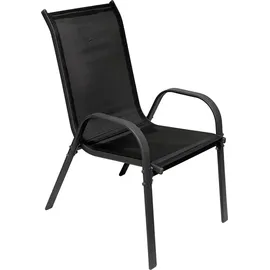 Mojawo Gartengarnitur 5-teilig 125x70cm Anthrazit/Schwarz