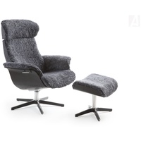 CONFORM Relaxsessel TIMEOUT mit Alu-Fuß schwarz, Schaffell CHARCOAL