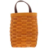 COLLBATH Hängekorb Aus Holz Wandkorb Für Aufbewahrung Rattan-korb Als Dekoration Kleiner Holzkorb Für Blumen Hängender Korb Für Terrasse Und Balkon